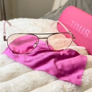 Tous Women Sunglasses Aviator Pink New Authentic 56 16 135 Photocromic Lenses